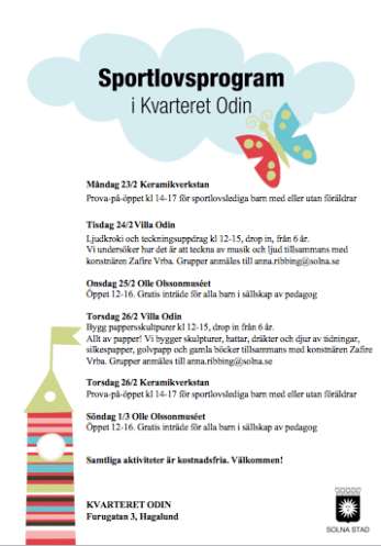 Sportlovsprogram Odin